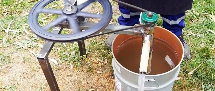 How to make a hand pump for pumping water out of trash