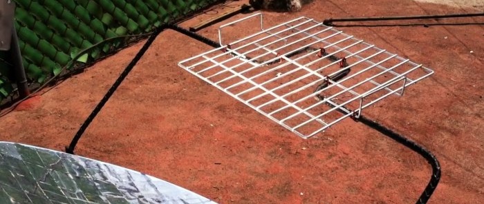 How to make a solar oven from aluminum cans and a satellite dish