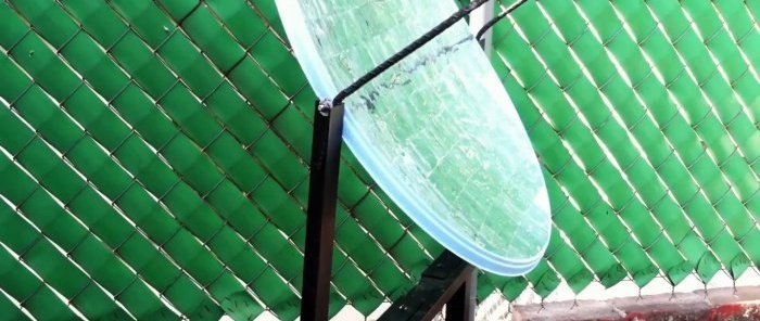 How to make a solar oven from aluminum cans and a satellite dish