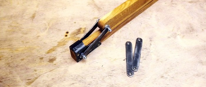 How to make clamps for gluing furniture panels from a pair of boards