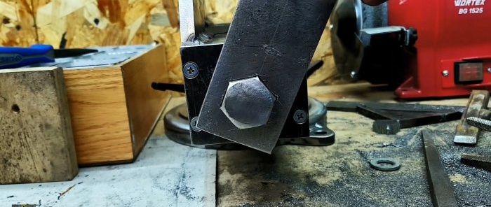 How to make a hex hole in thick steel in a garage