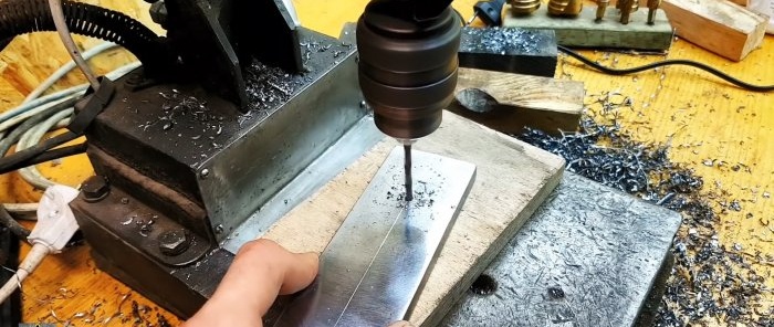 How to make a hex hole in thick steel in a garage