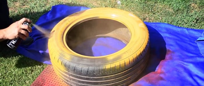 How to make an outdoor swing from an old tire and delight the kids