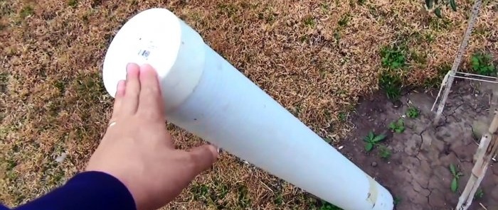 Root irrigation system made of PVC pipe with which the tree will grow 3 times faster