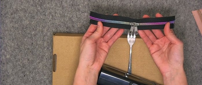 How to wind a zipper slider using a fork without any hassle