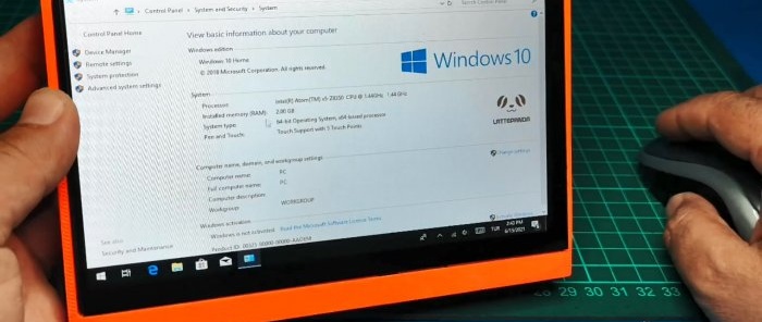 How to build a mini tablet computer on Windows 10