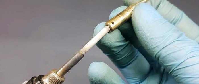 How to make a soldering iron tip from a crane without a lathe