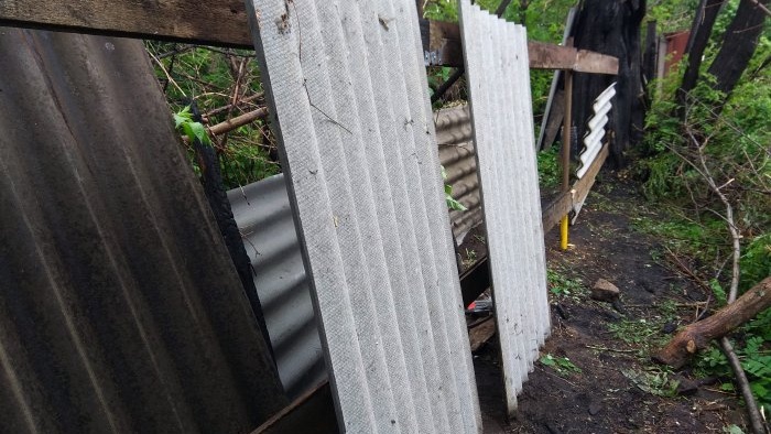 How to build a fence from old slate