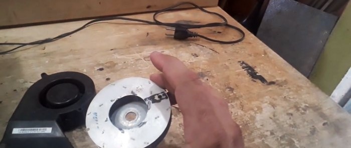 How to make a radial fan for a workshop hood from plywood and a washing machine motor