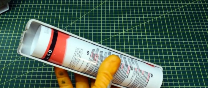 How to make a sealant gun for a screwdriver from a PVC pipe