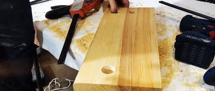 How to drill into wood with a feather drill without chipping