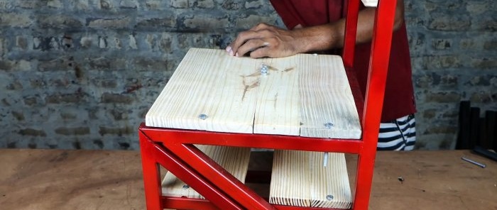 DIY workshop ladder chair