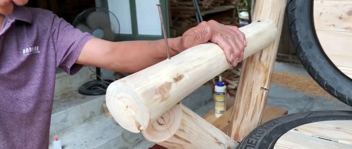 How to make an outdoor chair from old tires