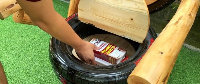 How to make an outdoor chair from old tires