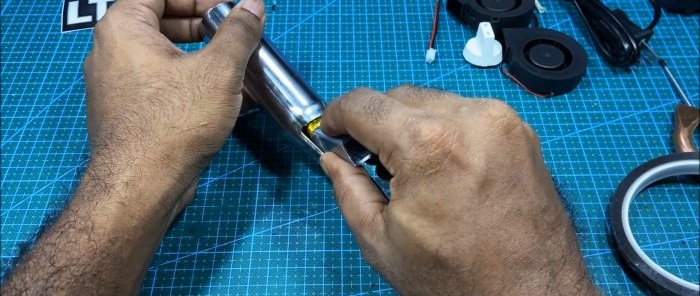 How to make a hot air gun for soldering from a regular soldering iron