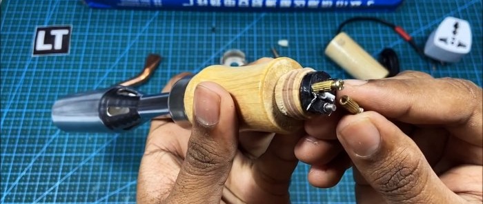 How to make a hot air gun for soldering from a regular soldering iron