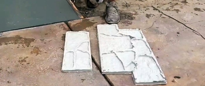 How to pour a concrete garden path with imitation stone