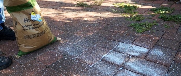 How to get rid of weeds between paving slabs in a cheap, environmentally friendly and stress-free way