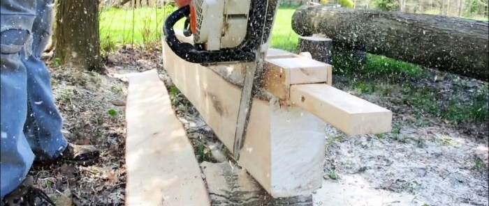 The simplest guide for cutting logs into boards with a chainsaw with your own hands