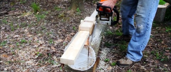 The simplest guide for cutting logs into boards with a chainsaw with your own hands