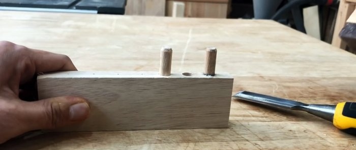 How to fasten dowels in wood using the principle of anchors in concrete