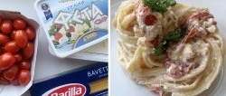 Pasta recipe with Feta cheese - even a child can prepare it