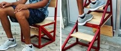 DIY workshop ladder chair