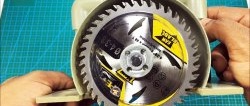 Do-it-yourself hand-held circular saw for wood from PVC pipes