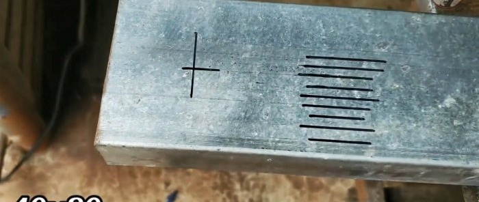 How to make a tool for marking smooth bends of profile pipes