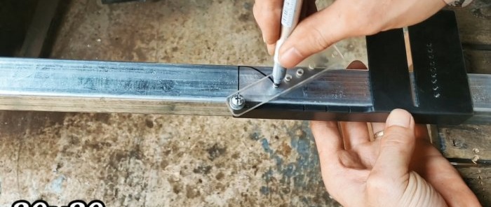 How to make a tool for marking smooth bends of profile pipes