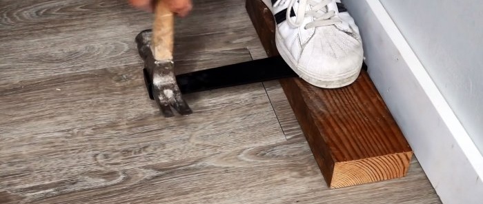 How to remove gaps on laminate flooring without dismantling