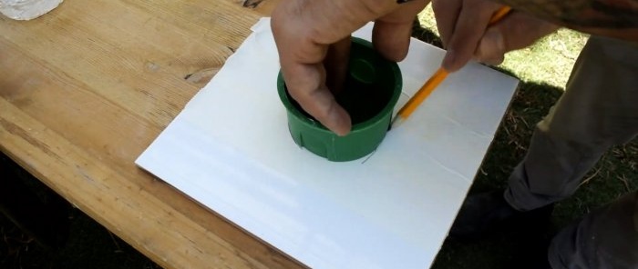 How to drill a tile under a socket box with a crown or a thin drill