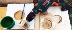 How to drill a tile under a socket box with a crown or a thin drill