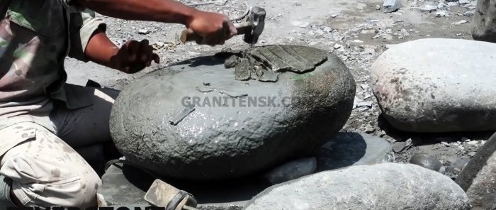 How to make a shell from a river boulder