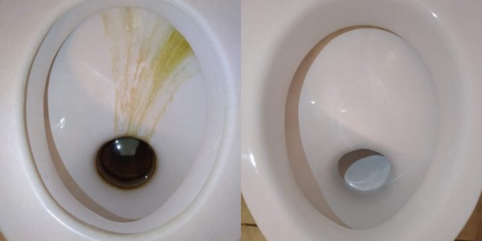 How to clean a toilet from rust and plaque with your own hands