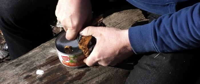 How to start a fire using a tin can