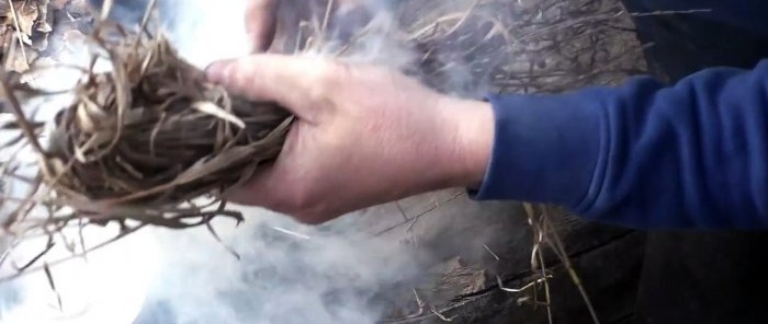 How to start a fire using a tin can