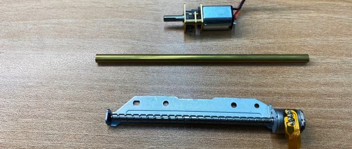 How to make a fast linear actuator from a gear motor and an old disk drive