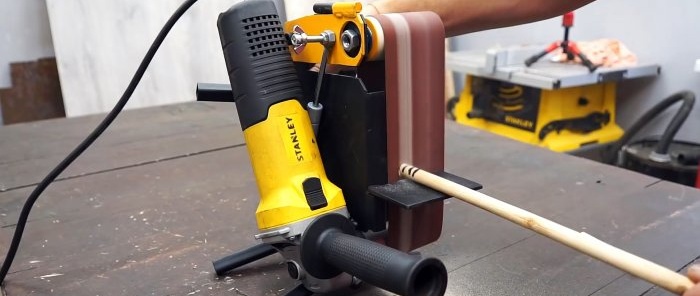 Miniature and functional do-it-yourself grinding attachment for an angle grinder