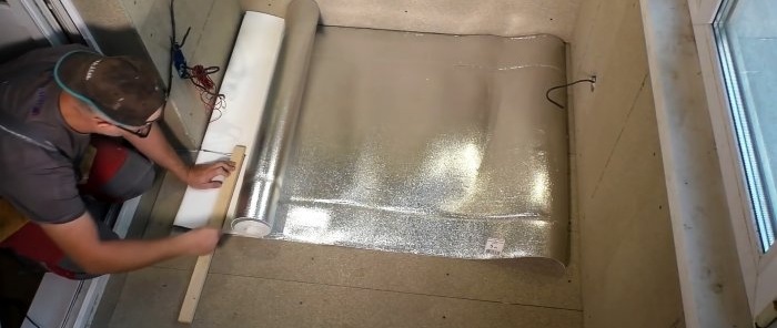 How to make a heated floor quickly and cheaply in 1 day without mixing the solution