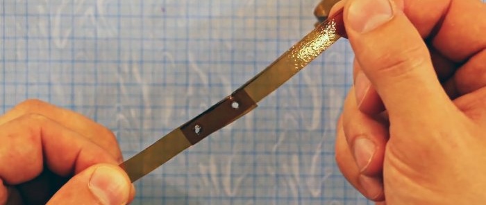 How to connect PET tape with a soldering iron