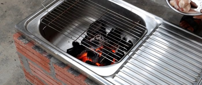 How to cheaply make an outdoor oven from an old sink