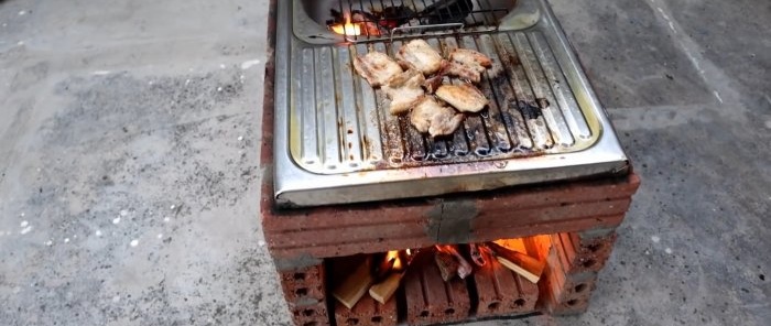 How to cheaply make an outdoor oven from an old sink