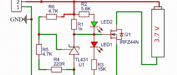 How to make a high-precision charger with indication for a 37 V battery