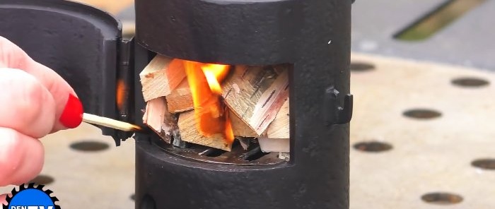 DIY mini potbelly stove for a mug