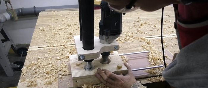 Drill stand made from old shock absorbers without welding and without metal processing