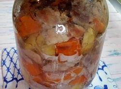 Meat with vegetables in a jar - a recipe that will save time and make work easier