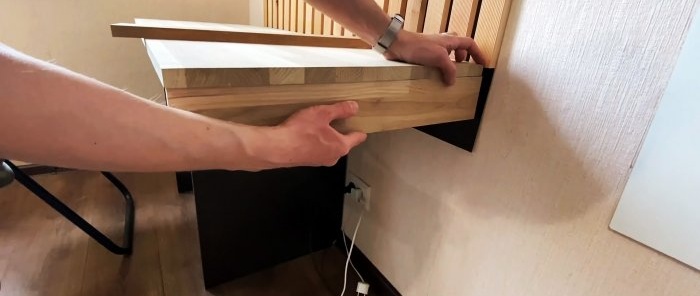 How to make a floating computer desk