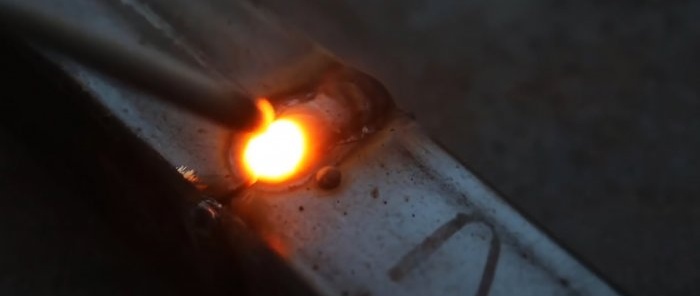 The simplest way to weld thin steel without piercing