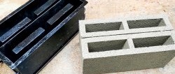 How to make a mold for molding two hollow blocks on cement at once